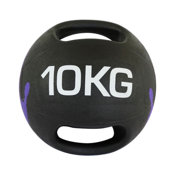 Rubber Medicine Ball With Handle 10Kg - Click Image to Close
